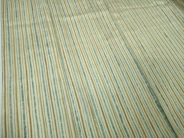 平和屋本店■極上　染司よしおか　五代目　吉岡幸雄　紬　縞　逸品　未使用　DZAA3384kh5