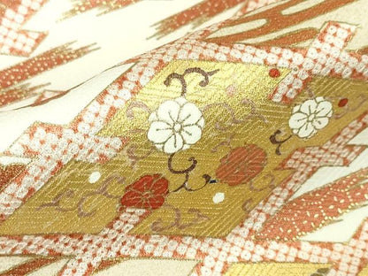 平和屋本店■極上　銀座きしや　訪問着　舞扇松川菱花文　金彩　たとう紙付き　逸品　DZAA3412kh5 - 平和屋
