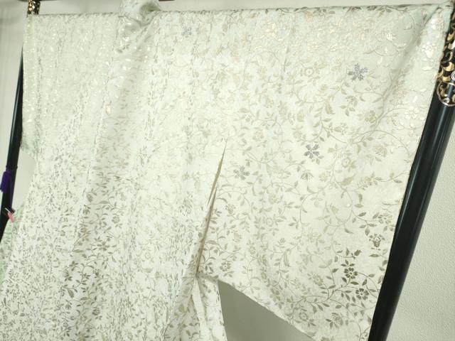 平和屋本店■極上　訪問着　トールサイズ　花唐草文　暈し染め　金銀彩　反端付き　逸品　未使用　DZAA3419kh5 - 平和屋