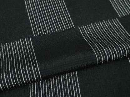 平和屋本店■極上　本塩沢　単衣　市松文様　逸品　未使用　DZAA3476kh5 - 平和屋