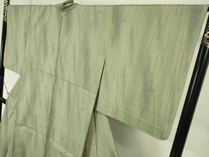 平和屋本店■極上　紬　単衣　杢目絞り　逸品　DZAA3485kh5