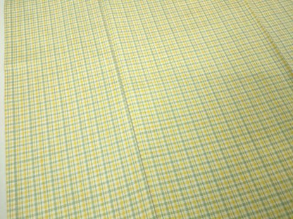 平和屋本店▽極上　紬　単衣　格子　逸品　DZAA3492kh5
