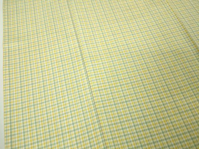 平和屋本店▽極上　紬　単衣　格子　逸品　DZAA3492kh5