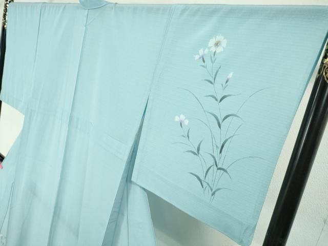 平和屋本店＊極上 夏物 洗える最高級着物 ＜英＞はなぶさ謹製 訪問着 絽縮緬 手描き 撫子 逸品 DZAA3570kh5