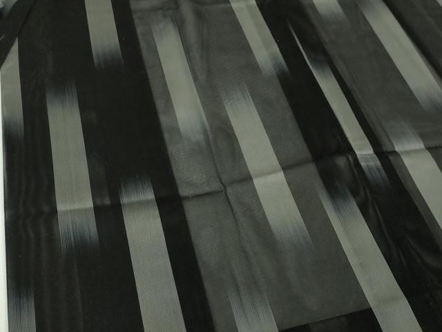 平和屋本店▽極上 道中着 スリーシーズン 塵除け ロング丈 黒地 反端付き 逸品 未使用 DZAA3578kh5