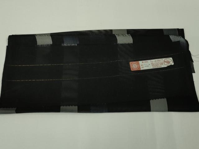 平和屋本店▽極上 道中着 スリーシーズン 塵除け ロング丈 黒地 反端付き 逸品 未使用 DZAA3578kh5