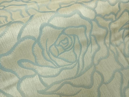 平和屋本店▽極上 衣扇四篠庵 お召 単衣 薔薇 反端付き 逸品 DZAA3582kh5