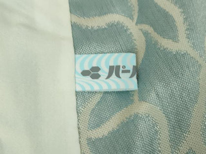 平和屋本店▽極上 衣扇四篠庵 お召 単衣 薔薇 反端付き 逸品 DZAA3582kh5