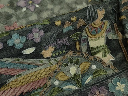 平和屋本店■極上　中国三大刺繍　スワトウ刺繍　汕頭刺繍　蘇州刺繍　総刺繍　訪問着　古代人物壁画文様　金糸　逸品　DZAA3602kh5
