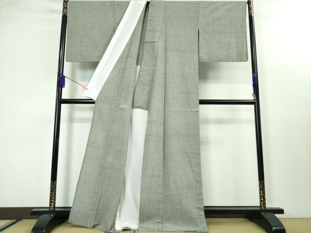 平和屋本店▽極上 結城紬 もめんちぢみ 単衣 結城屋謹製 綿 証紙付き 逸品 DZAA3611kh5
