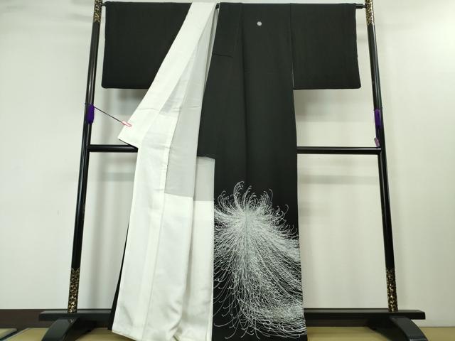 平和屋本店■極上　金彩友禅　卓越技能者・名工・和田光正　黒留袖　乱菊　銀彩　逸品　DZAA3702kh5 - 平和屋