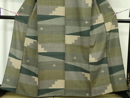 平和屋本店▽極上 Maru Factory 丸山正 紬 単衣 逸品 DZAA3705kh5