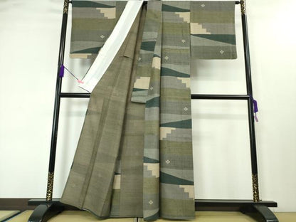 平和屋本店▽極上 Maru Factory 丸山正 紬 単衣 逸品 DZAA3705kh5