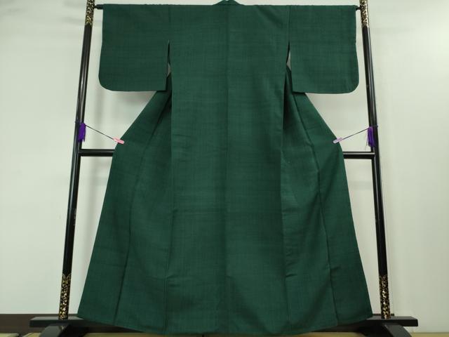 平和屋本店●極上 浦野理一 経節紬 胴抜き仕立て 鉄色 逸品 DZAA3706kh5
