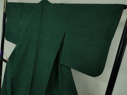 平和屋本店●極上 浦野理一 経節紬 胴抜き仕立て 鉄色 逸品 DZAA3706kh5