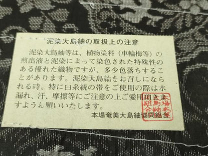 平和屋本店■極上　本場大島紬　12マルキ　古代染色純泥染　情玄　儀兵衛工房　田畑絹織物謹製　証紙付き　逸品　未使用　DZAA3721kh5