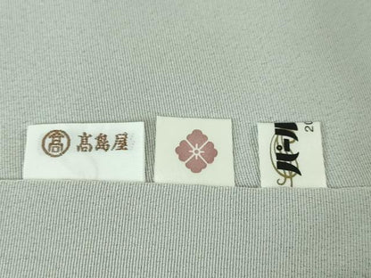 平和屋本店■極上　訪問着　駒刺繍　花唐草文　白梅鼠色地　金彩　高島屋扱い　逸品　DZAA3723kh5