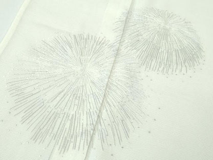 平和屋本店■極上　夏物　訪問着　絽　総刺繍　花火　象牙色地　逸品　DZAA3724kh5