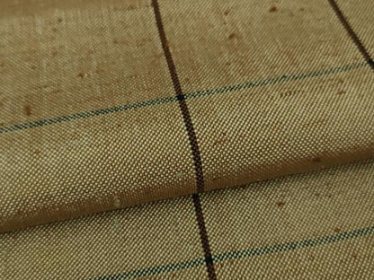 平和屋本店■希少　ざざんざ織　単衣　格子　逸品　DZAA3739kh5