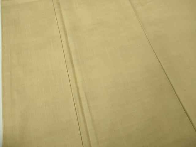 平和屋本店■極上　結城紬　色無地　丁子色　さが美扱い　証紙付き　逸品　未使用　DZAA3742kh5