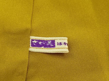 平和屋本店■極上　結城紬　色無地　丁子色　さが美扱い　証紙付き　逸品　未使用　DZAA3742kh5
