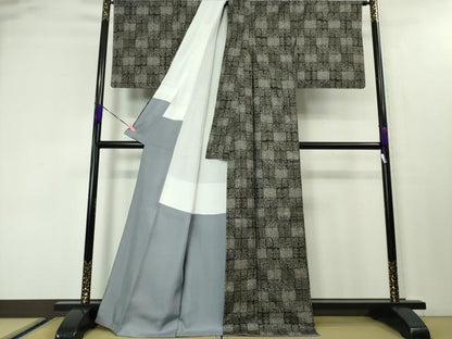 平和屋本店■極上　本場大島紬　十八算　12マルキ　古代染色純泥染　寿文　永長織物謹製　証紙付き　逸品　未使用　DZAA3749kh5