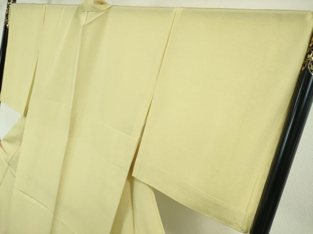 平和屋本店■極上　江戸小紋　単衣　角通し　女郎花色×象牙色　逸品　未使用　DZAA3763kh5