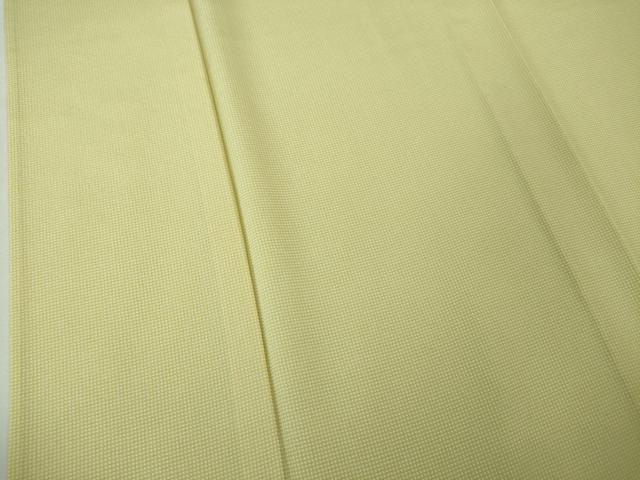 平和屋本店■極上　江戸小紋　単衣　角通し　女郎花色×象牙色　逸品　未使用　DZAA3763kh5