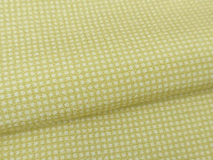 平和屋本店■極上　江戸小紋　単衣　角通し　女郎花色×象牙色　逸品　未使用　DZAA3763kh5