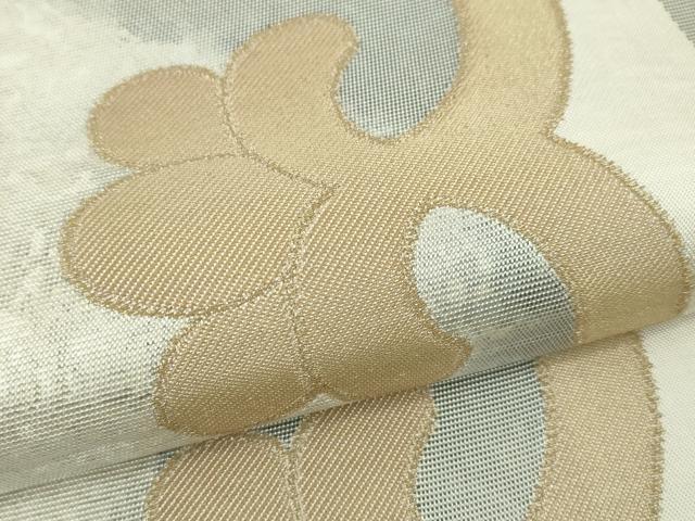 平和屋本店■極上　西陣　勝山織物　六通柄　本袋帯　金糸　共箱・証紙付き　逸品　未使用　DZAA3767kh5