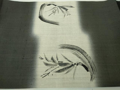 平和屋本店■極上　夏物　絹芭蕉　九寸開き名古屋帯　手描き　カッパ　笹竹　絵馬　逸品　未使用　DZAA3816kh5