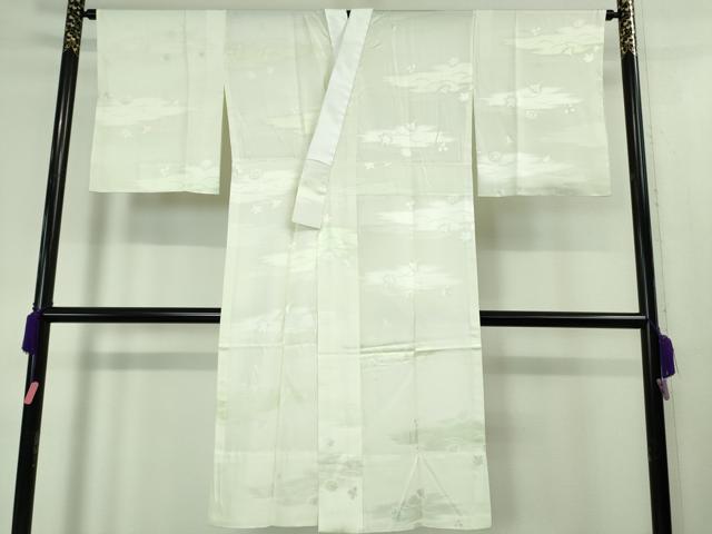 平和屋本店■極上　石川県指定無形文化財 牛首紬 白山工房 手織 京友禅作家 木村勝美　訪問着・長襦袢セット　証紙付き　逸品　DZAA3819kh5