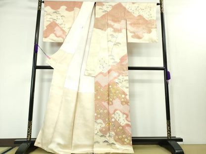 平和屋本店■極上　十日町 名門青柳高級ブランド　大喜百花　訪問着　駒刺繍　絞り　吉祥花文　金銀糸　逸品　DZAA3820kh5