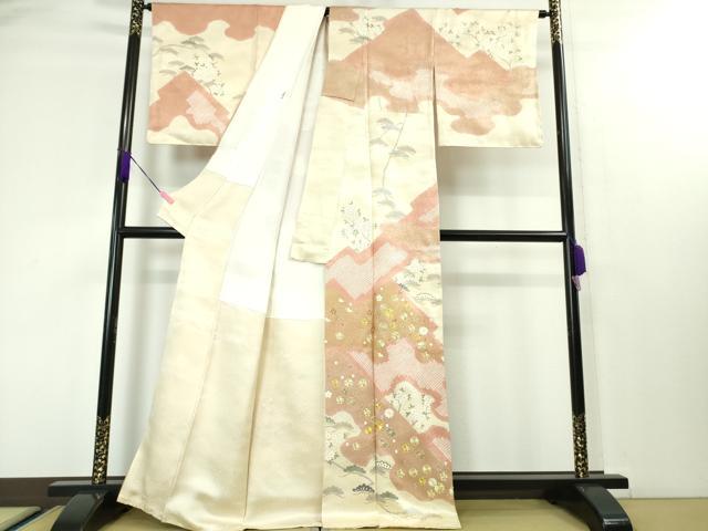 平和屋本店■極上　十日町 名門青柳高級ブランド　大喜百花　訪問着　駒刺繍　絞り　吉祥花文　金銀糸　逸品　DZAA3820kh5