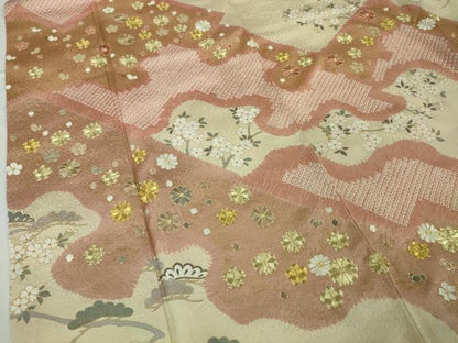 平和屋本店■極上　十日町 名門青柳高級ブランド　大喜百花　訪問着　駒刺繍　絞り　吉祥花文　金銀糸　逸品　DZAA3820kh5