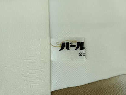 平和屋本店■極上　龍村晋謹製　お召　名物裂雲取り地紋　黄海松茶色地　逸品　未使用　DZAA3831kh5