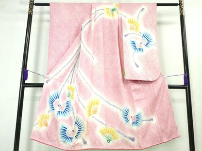 平和屋本店■極上　七五三　女の子　7歳　祝着　総絞り　舞扇　逸品　DZAA3835kh5