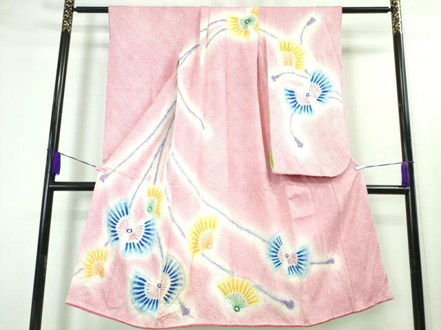 平和屋本店■極上　七五三　女の子　7歳　祝着　総絞り　舞扇　逸品　DZAA3835kh5