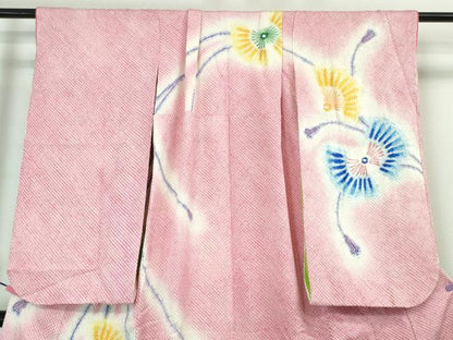 平和屋本店■極上　七五三　女の子　7歳　祝着　総絞り　舞扇　逸品　DZAA3835kh5