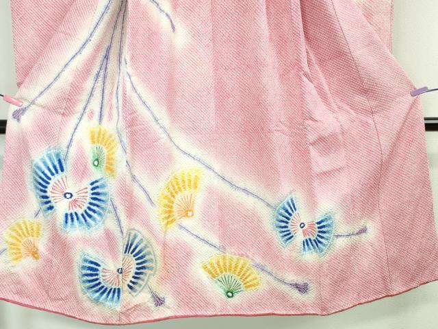 平和屋本店■極上　七五三　女の子　7歳　祝着　総絞り　舞扇　逸品　DZAA3835kh5
