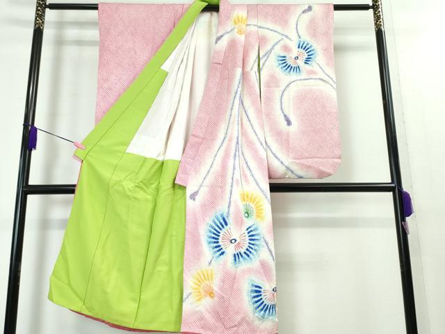 平和屋本店■極上　七五三　女の子　7歳　祝着　総絞り　舞扇　逸品　DZAA3835kh5