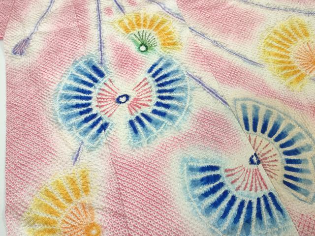 平和屋本店■極上　七五三　女の子　7歳　祝着　総絞り　舞扇　逸品　DZAA3835kh5