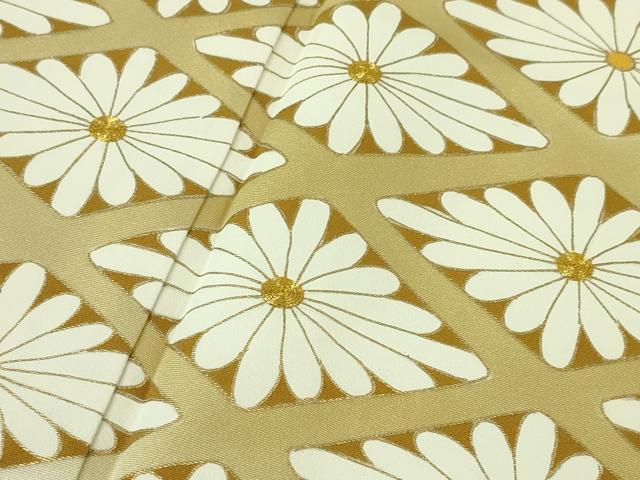 平和屋本店■極上　訪問着　駒刺繍　菊菱　象牙色地　暈し染め　金彩　逸品　DZAA3865kh5