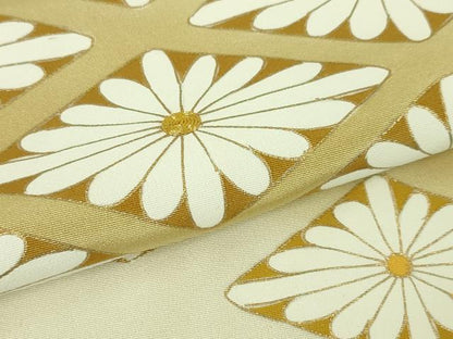 平和屋本店■極上　訪問着　駒刺繍　菊菱　象牙色地　暈し染め　金彩　逸品　DZAA3865kh5