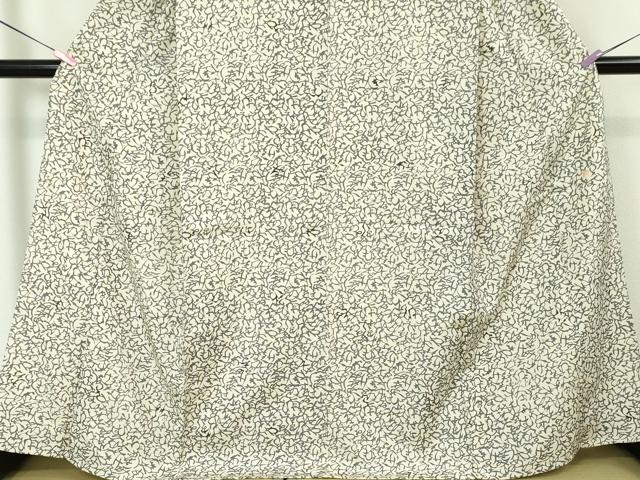 平和屋本店▽極上 松煙染の第一人者 川島草苑 白山紬 単衣 いろは唄 逸品 DZAA3866kh5
