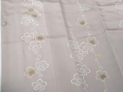 平和屋本店■極上　人間国宝　福田喜三郎　道行コート　刺繍　槍梅　虹色地　金彩　逸品　DZAA3869kh5