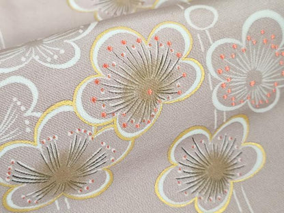 平和屋本店■極上　人間国宝　福田喜三郎　道行コート　刺繍　槍梅　虹色地　金彩　逸品　DZAA3869kh5
