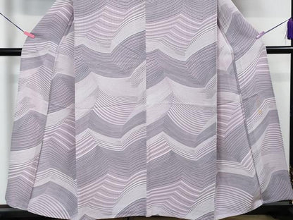 平和屋本店▽極上 世界的友禅作家 千地泰弘 小紋 単衣 逸品 未使用 DZAA3873kh5