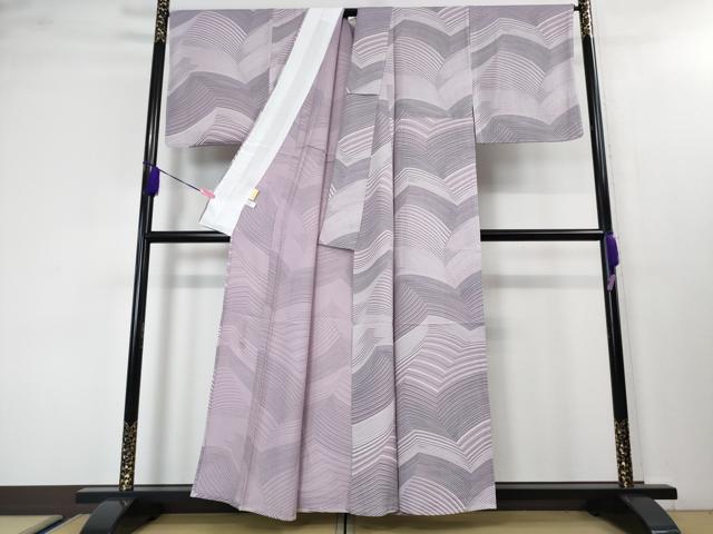 平和屋本店▽極上 世界的友禅作家 千地泰弘 小紋 単衣 逸品 未使用 DZAA3873kh5