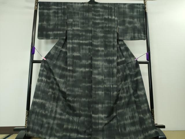 平和屋本店▽極上 本場結城紬 重要無形文化財 単衣 霞文 高島屋扱い 逸品 DZAA3874kh5
